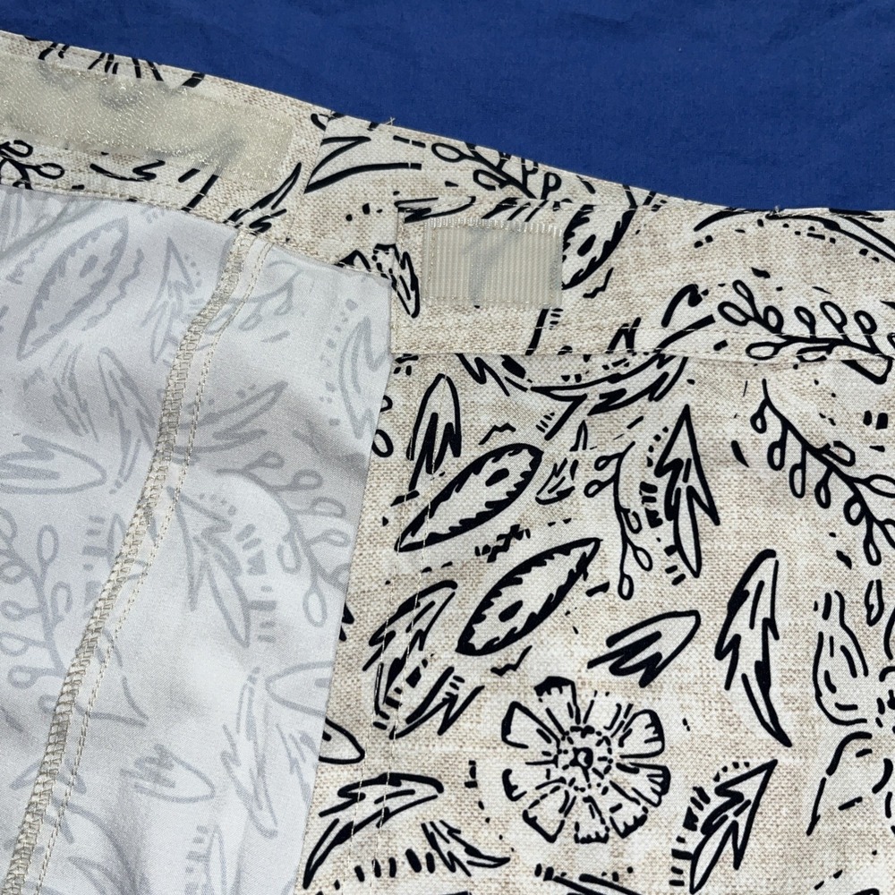 RIP SKIRT Hawaii Floral Rustica True Wrap Casual Skirt Size XL Black White - Picture 12 of 14